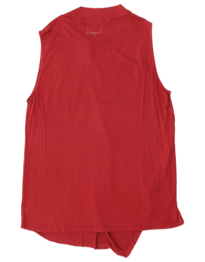 Desigual Womens Strapless Blouse Top UK 16 Large Red Floral