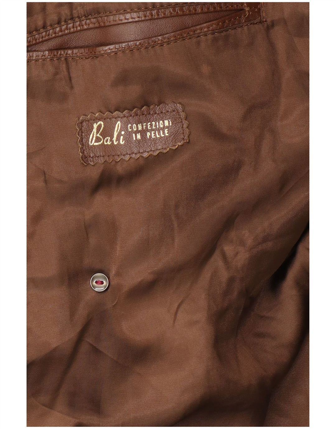 VINTAGE Mens Leather Coat UK 38 Medium Brown Leather