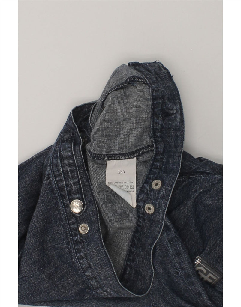 GF FERRE Boys Denim Jacket 5-6 Years Navy Blue Cotton | Vintage GF Ferre | Thrift | Second-Hand GF Ferre | Used Clothing | Messina Hembry 