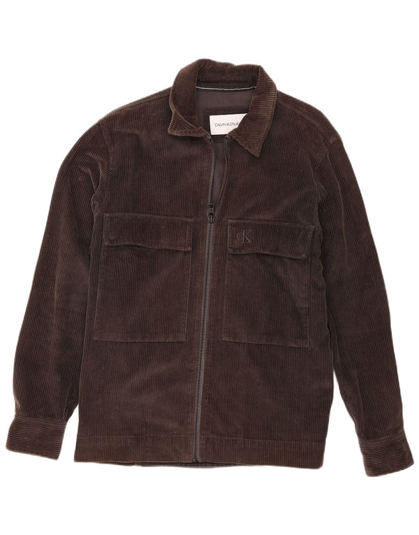 Calvin Klein Jeans Mens Corduroy Jacket UK 38 Medium Brown