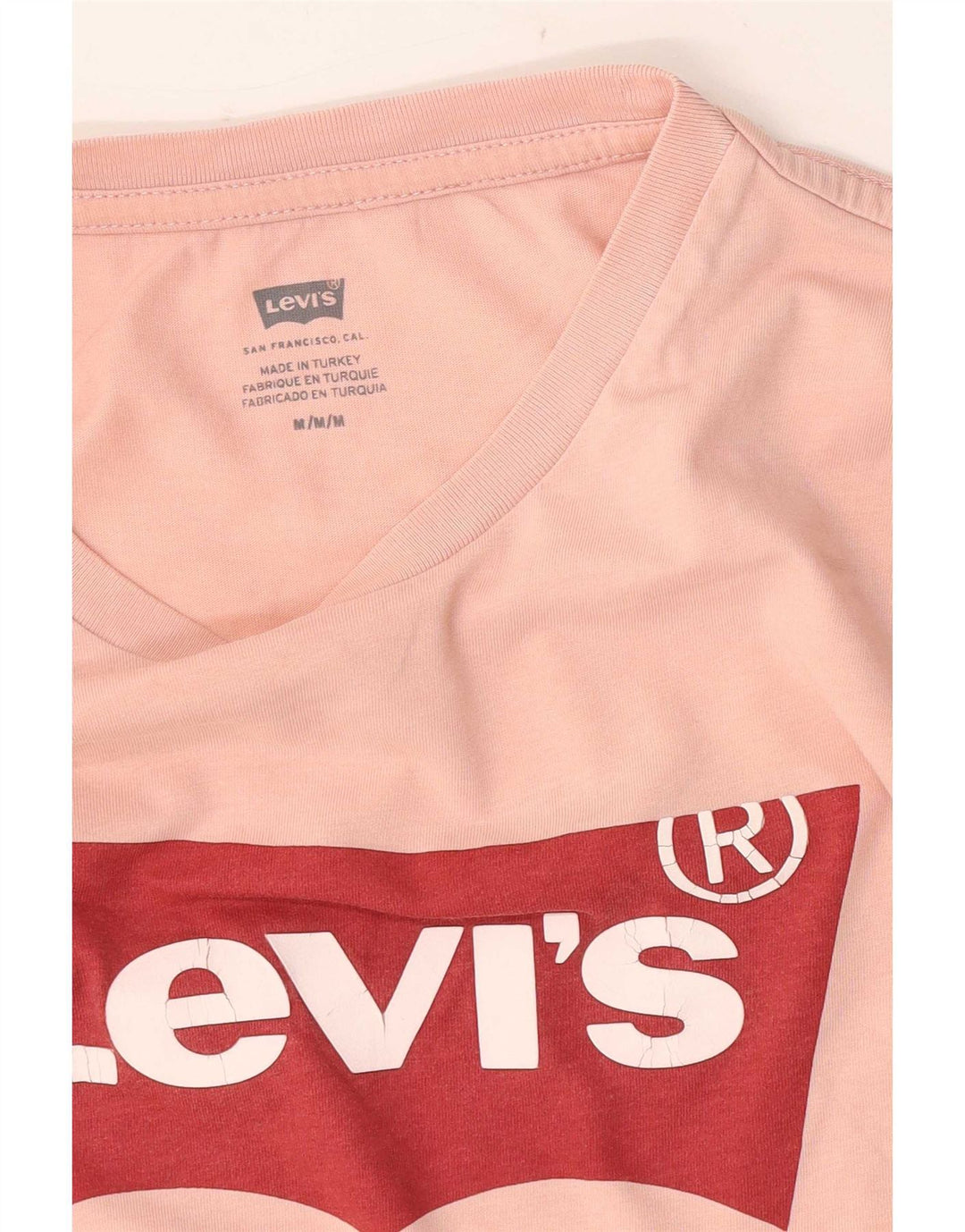 Levi's Mens Graphic T-Shirt Top Medium Pink