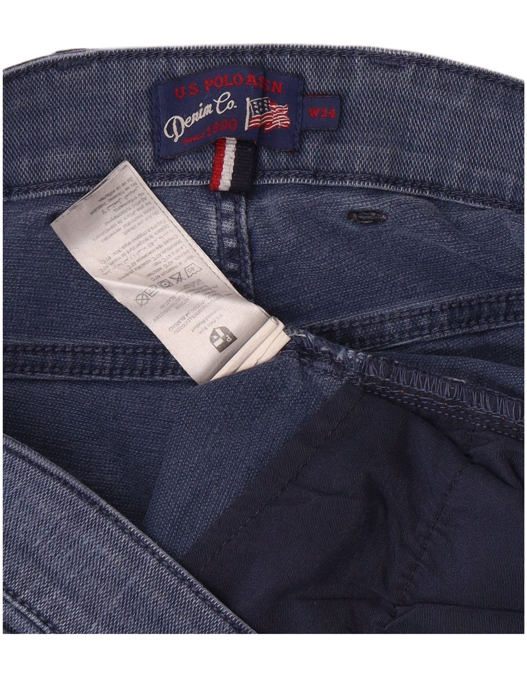 U.S. POLO ASSN. Mens Slim Jeans W34 L31  Navy Blue Cotton