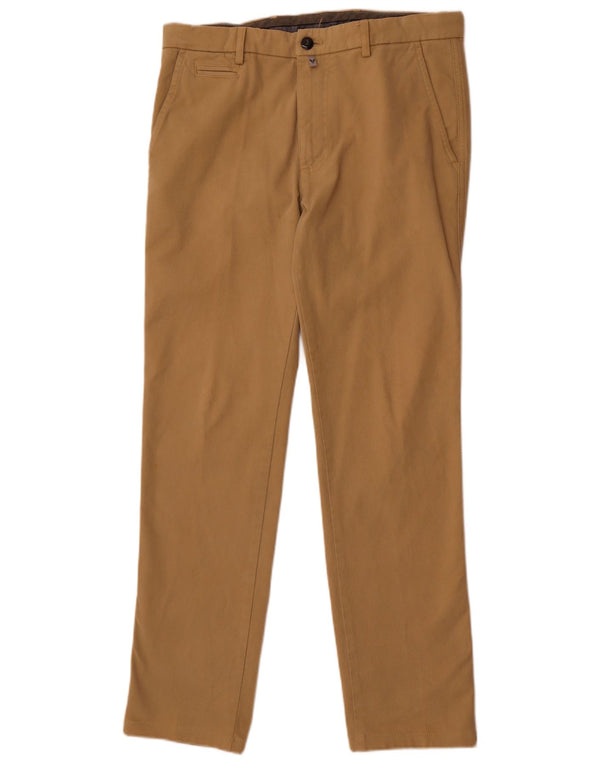 Avirex Mens Straight Chino Trousers W33 L31 Beige Cotton