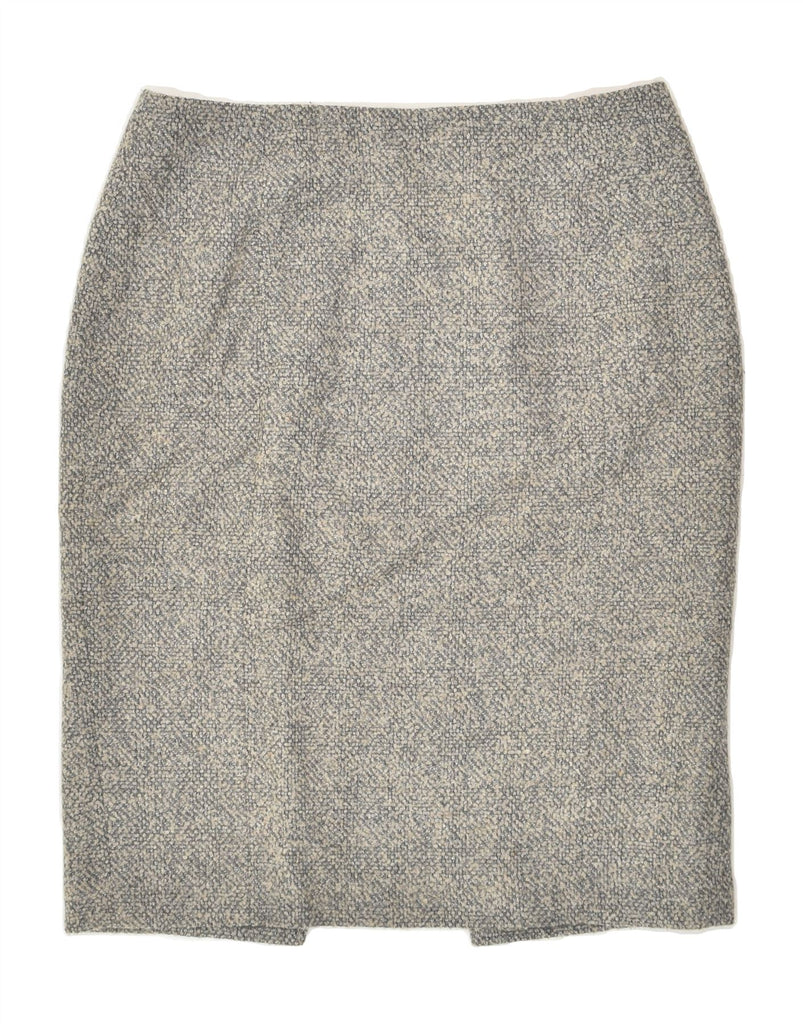 HOBBS Womens Straight Skirt UK 14 Large W32 Grey Flecked Polyester | Vintage Hobbs | Thrift | Second-Hand Hobbs | Used Clothing | Messina Hembry 