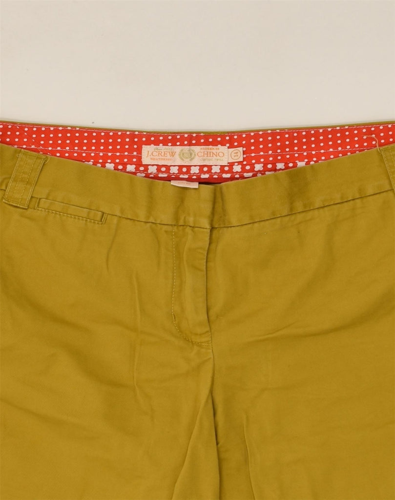 J. CREW Womens Chino Shorts US 14 XL W38 Yellow Cotton | Vintage J. Crew | Thrift | Second-Hand J. Crew | Used Clothing | Messina Hembry 