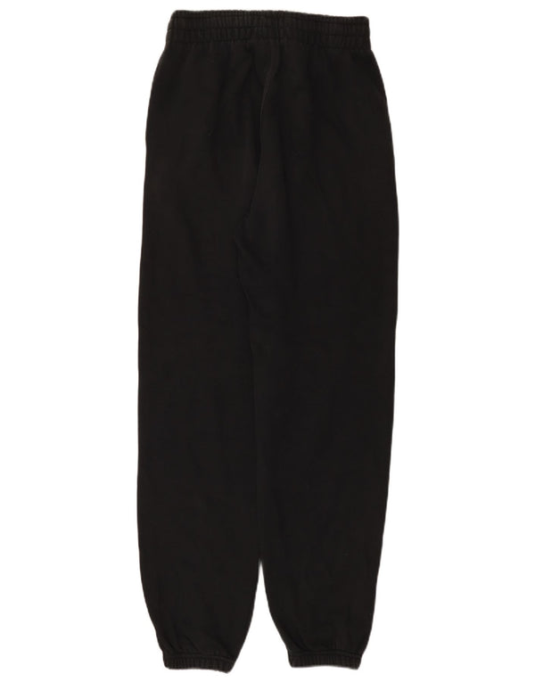 Adidas Womens Loose Fit Tracksuit Trousers Joggers UK 8 Small Black Cotton