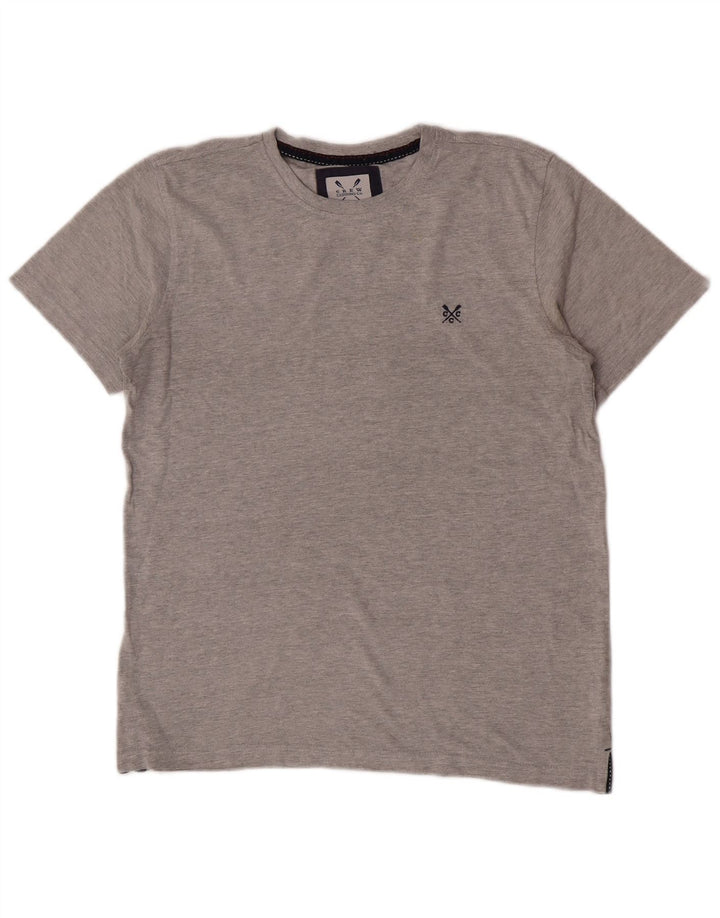 Crew Clothing Mens T-Shirt Top Small Grey Cotton