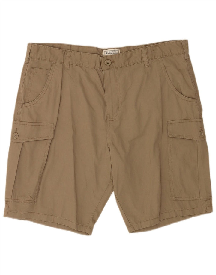 Mountain Warehouse Mens Cargo Shorts W36 Large Beige Cotton