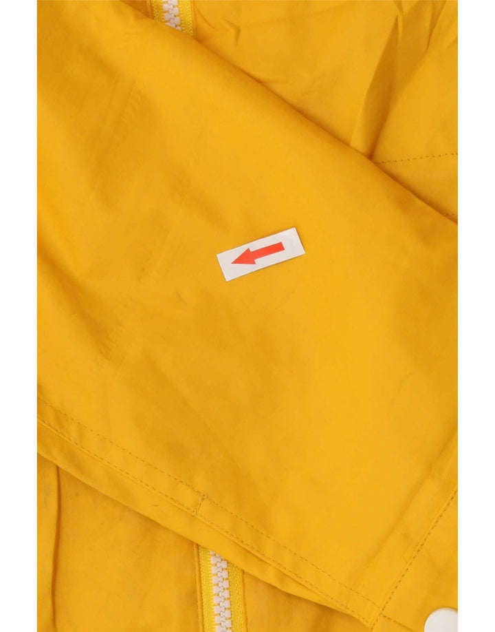 Marks & Spencer Womens Hooded Oversized Rain Jacket UK 14 Large Yellow