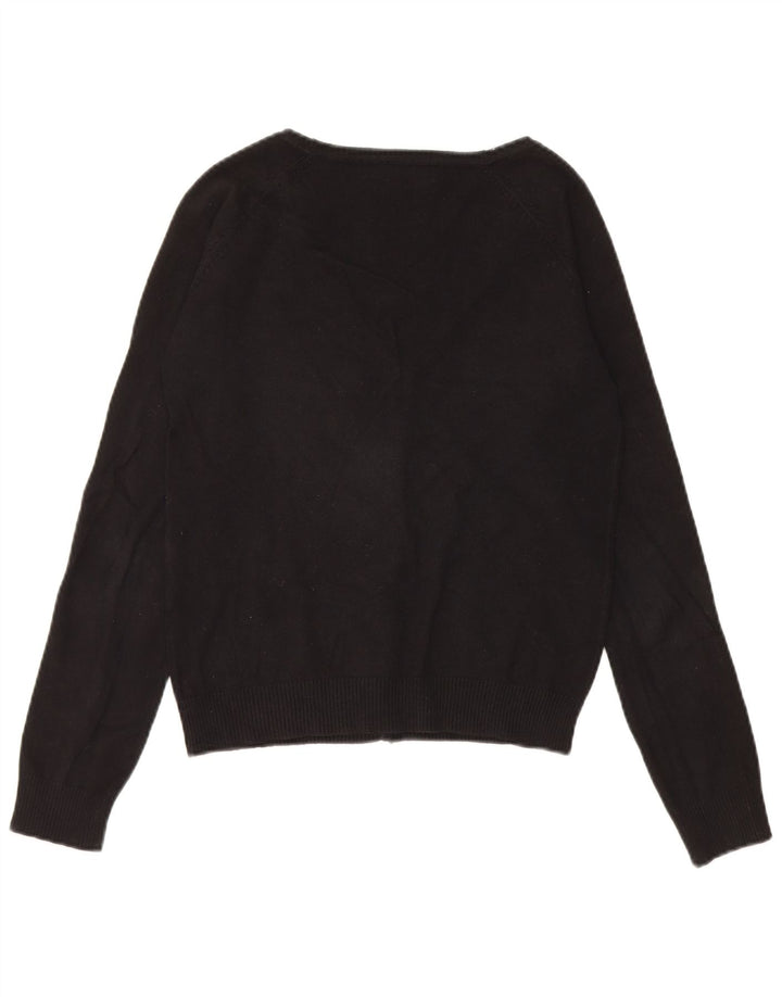 Zara Womens Cardigan Sweater UK 12 Medium Black