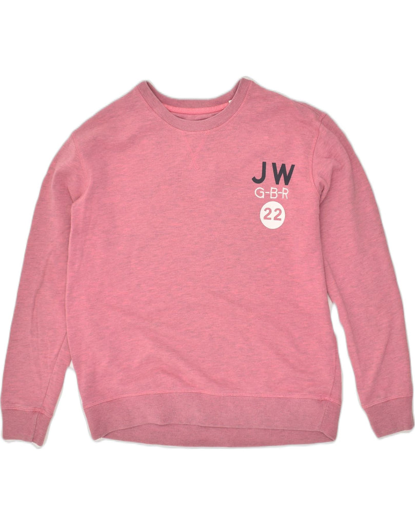 JACK WILLS Womens Oversized Sweatshirt Jumper UK 10 Small Pink Cotton | Vintage Jack Wills | Thrift | Second-Hand Jack Wills | Used Clothing | Messina Hembry 