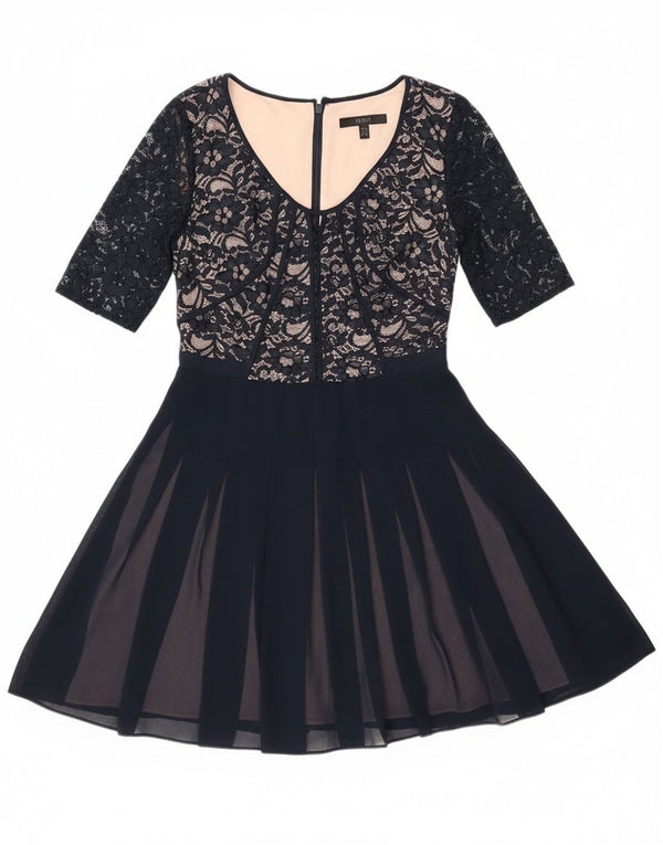 Coast Womens Lace A-Line Dress UK 8 Small Navy Blue Polyamide