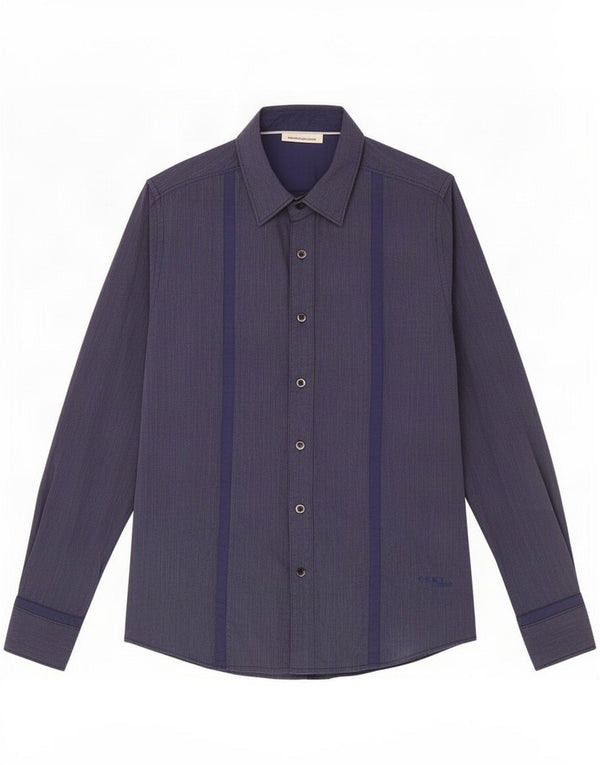 Dkny Mens Shirt Small Navy Blue Pinstripe Cotton