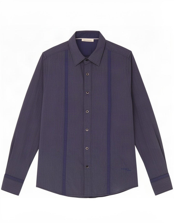 Dkny Mens Shirt Small Navy Blue Pinstripe Cotton