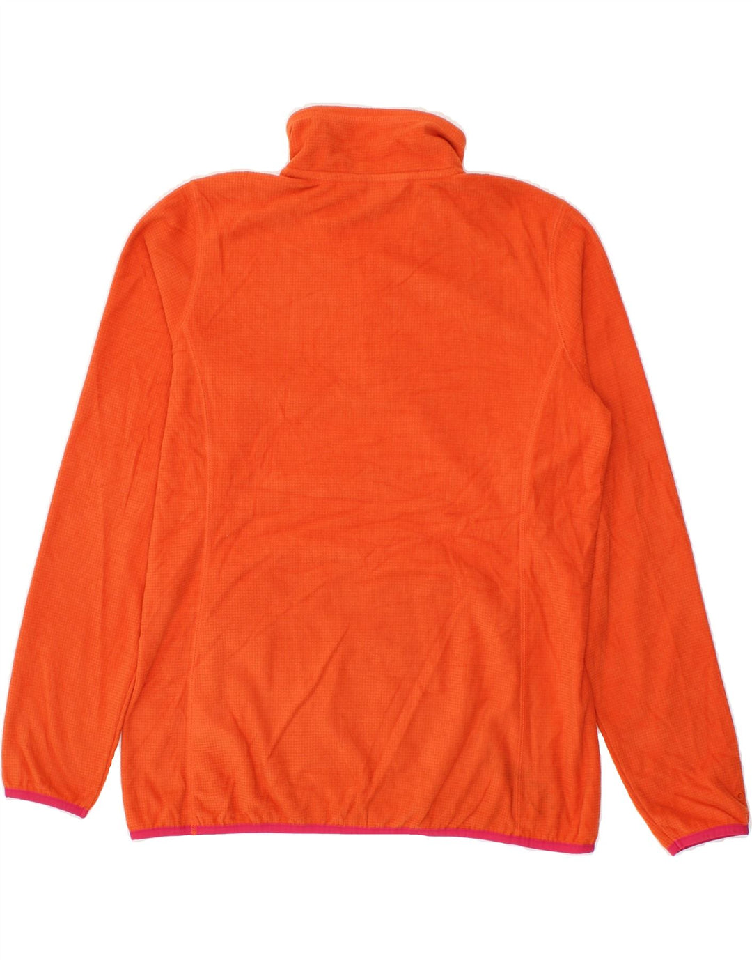 ORVIS Womens Zip Neck Fleece Jumper UK 14 Medium Orange Polyester Vintage Orvis and Second-Hand Orvis from Messina Hembry 