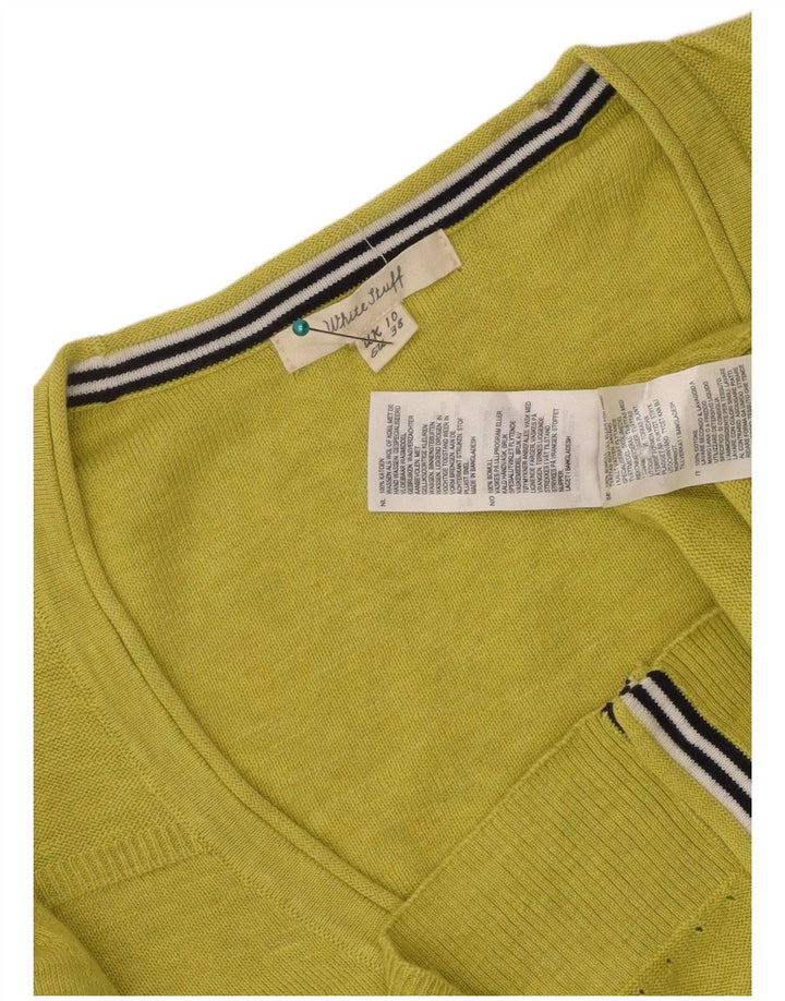 White Stuff Womens Cardigan Sweater UK 10 Small Green Cotton