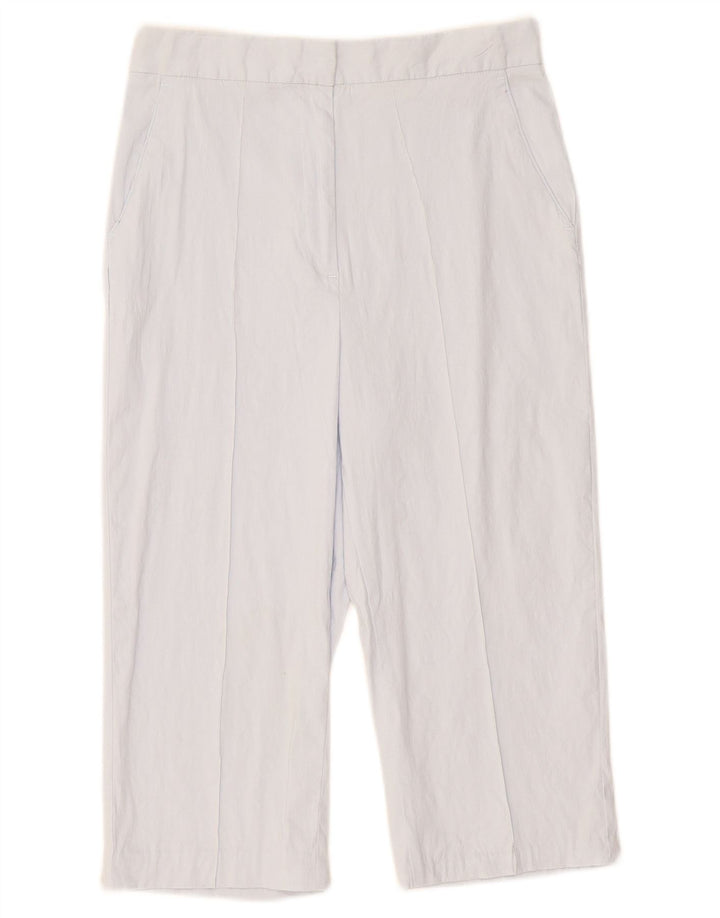 Zara Womens Capri Trousers Small W26 L17 Blue