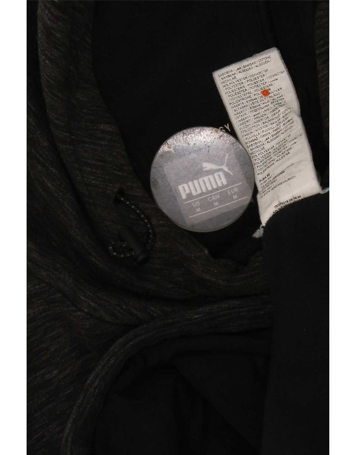 Puma Mens Hoodie Jumper Medium Grey Flecked Cotton
