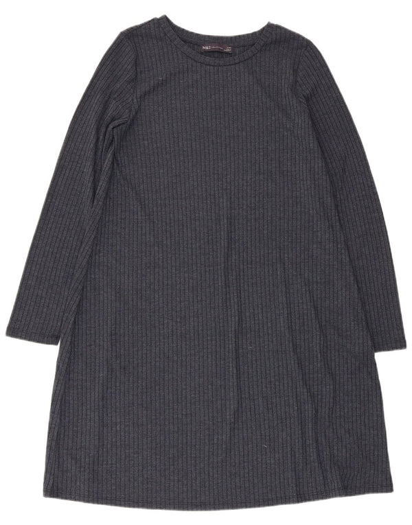 Marks & Spencer Womens Jumper Dress UK 10 Small Navy Blue Polyester