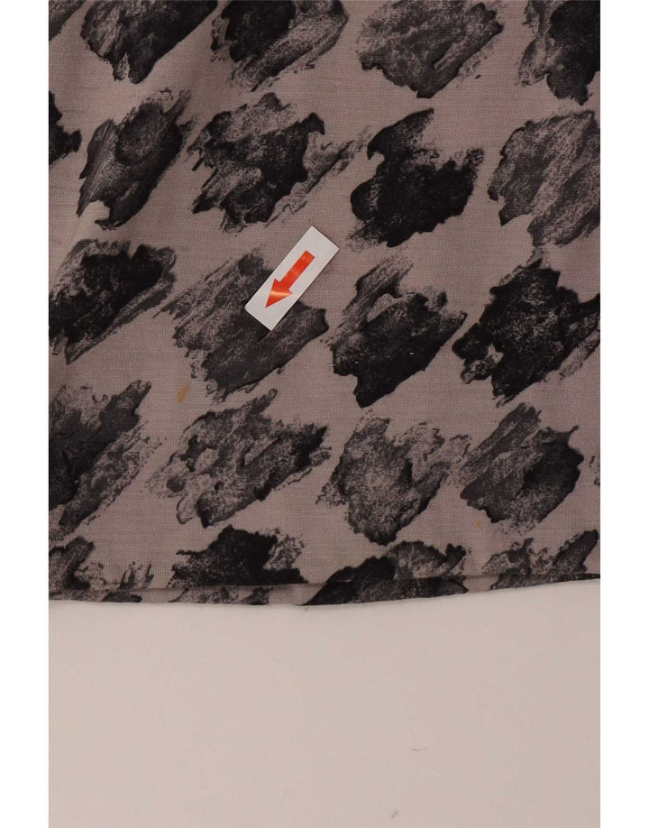 Vintage Womens Abstract Pattern A-Line Skirt IT 44 Medium W28 Grey