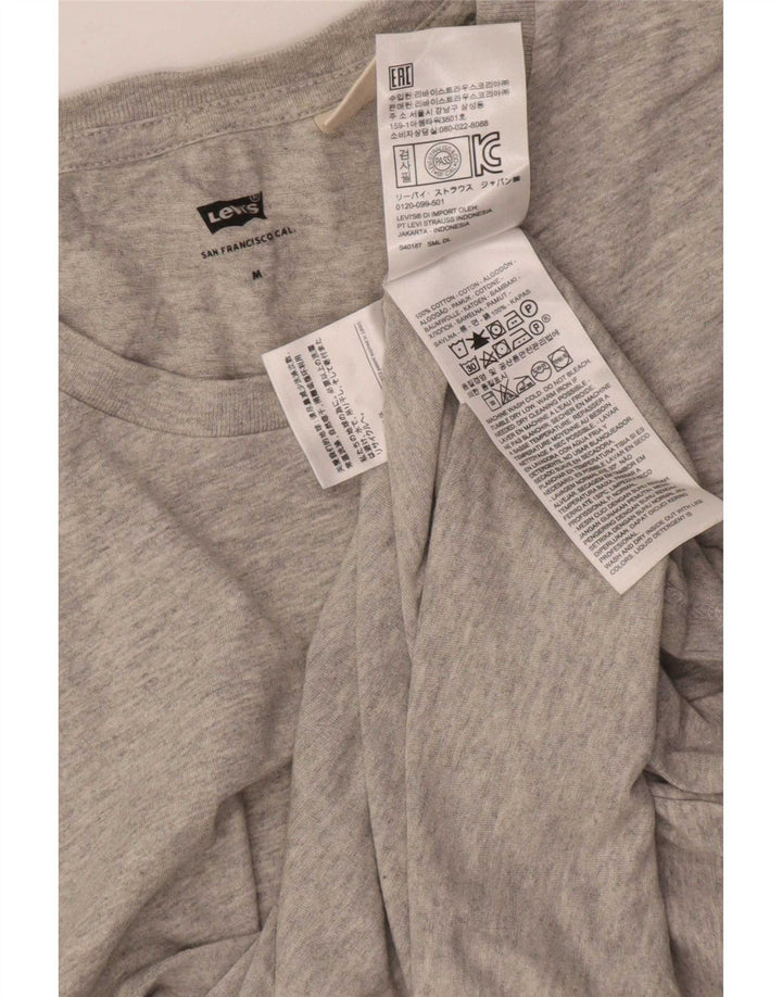 Levi's Mens T-Shirt Top Medium Grey Flecked Cotton