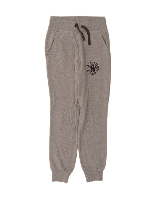 Hakro Womens Tracksuit Trousers Joggers UK 6 XS  Grey Cotton