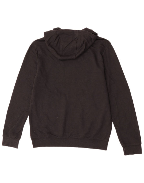 Adidas Boys Graphic Hoodie Jumper 13-14 Years Black Cotton