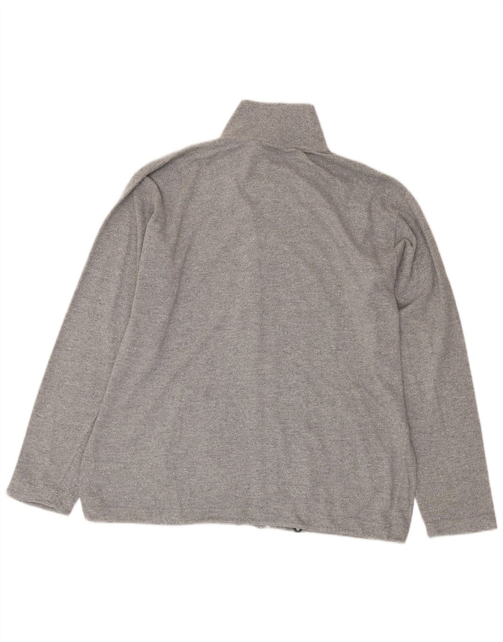 Champion Mens Tracksuit Top Jacket Large Grey Flecked Cotton