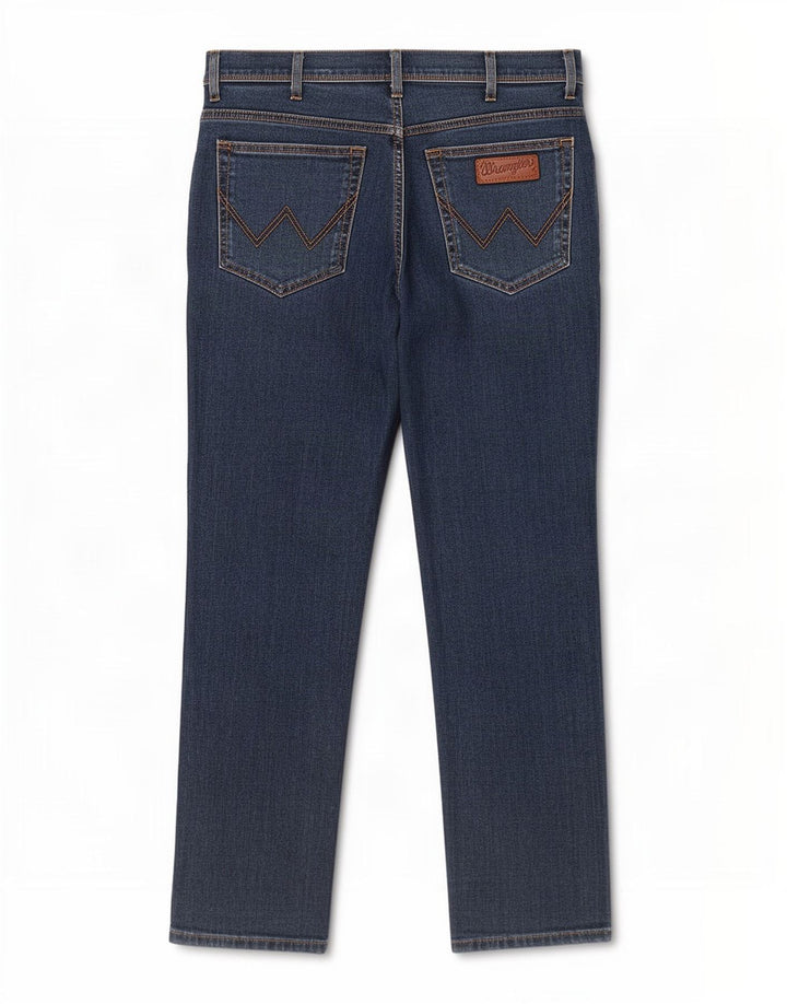 Wrangler Mens Texas Stretch Straight Jeans W36 L26 Blue Cotton
