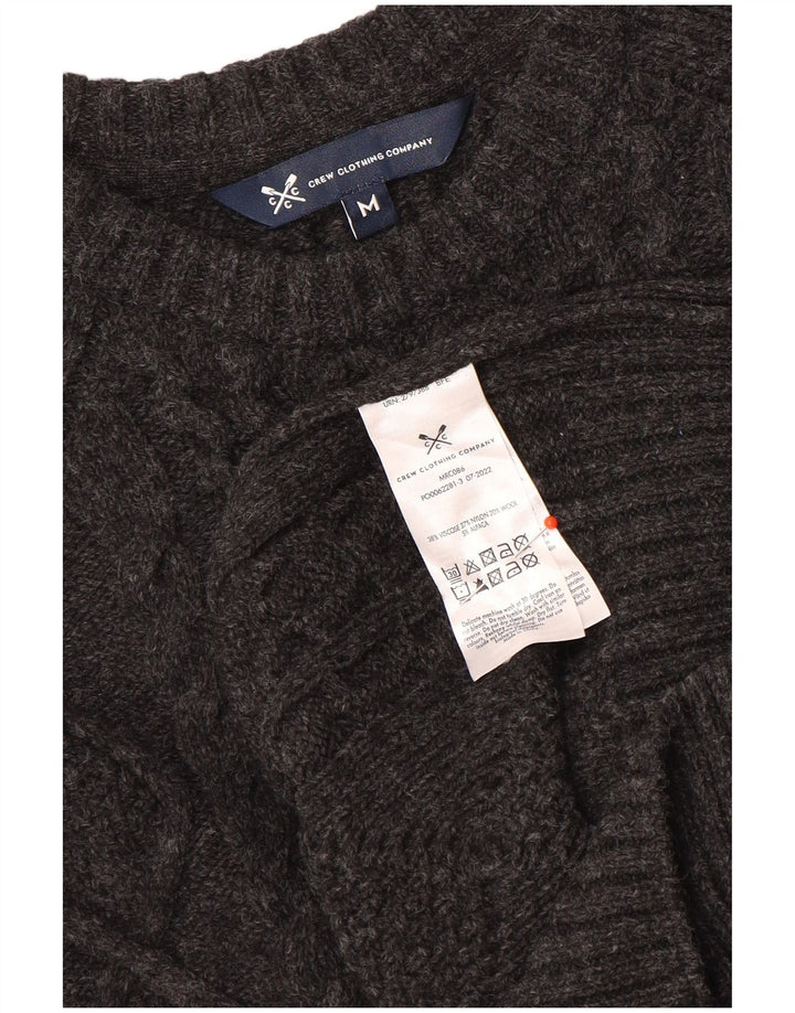 Crew Clothing Mens Boat Neck Jumper Sweater Medium Grey Viscose