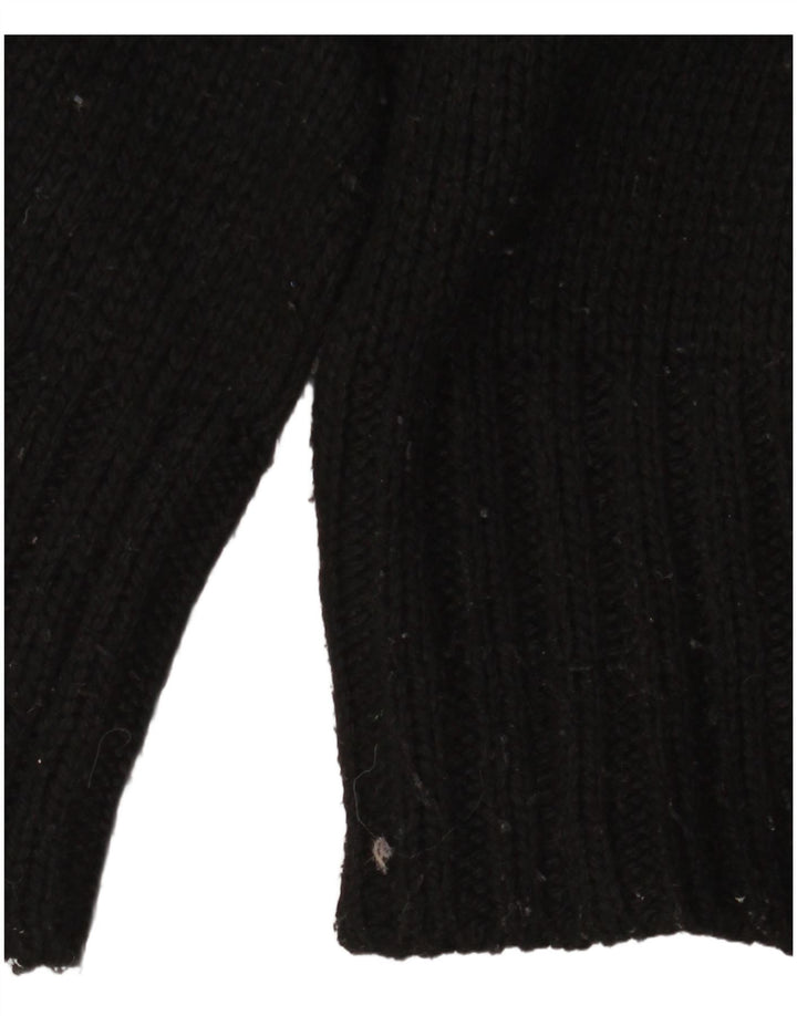 Zara Womens Oversized Turtle Neck Jumper Sweater UK 16 Large Black