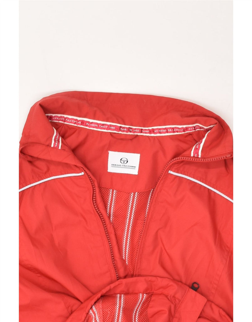 SERGIO TACCHINI Womens Bomber Jacket IT 42 Medium Red Polyester | Vintage Sergio Tacchini | Thrift | Second-Hand Sergio Tacchini | Used Clothing | Messina Hembry 