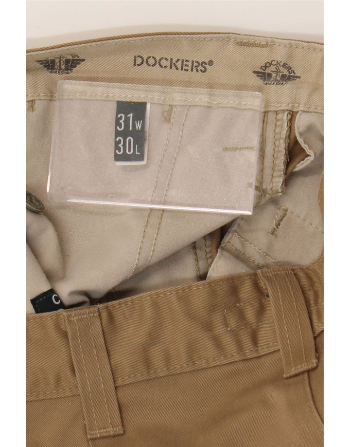 DOCKERS Mens Straight Chino Trousers W31 L30 Beige Cotton
