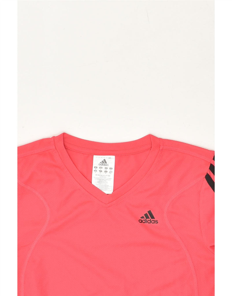 ADIDAS Womens Climalite T-Shirt Top UK 10 Small Pink Polyester | Vintage Adidas | Thrift | Second-Hand Adidas | Used Clothing | Messina Hembry 