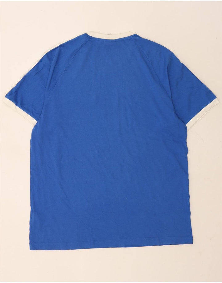 Adidas Mens T-Shirt Top XL Blue Cotton