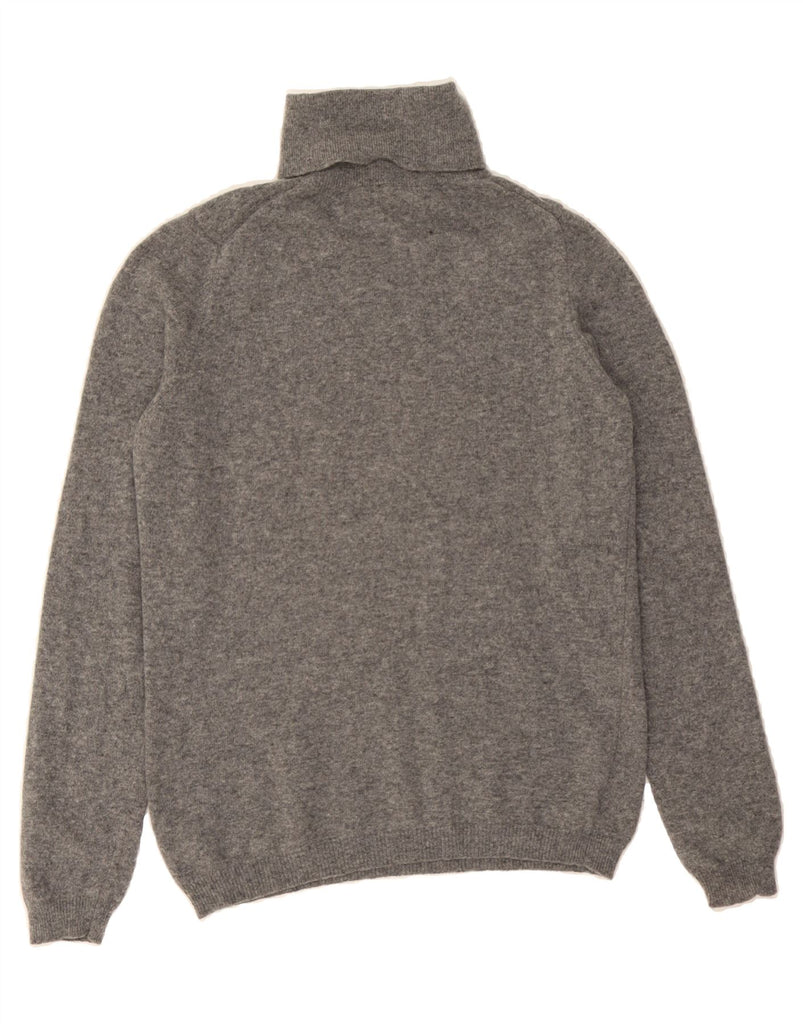 BENETTON Womens Roll Neck Jumper Sweater UK 12 Medium Grey Wool Vintage Benetton and Second-Hand Benetton from Messina Hembry 