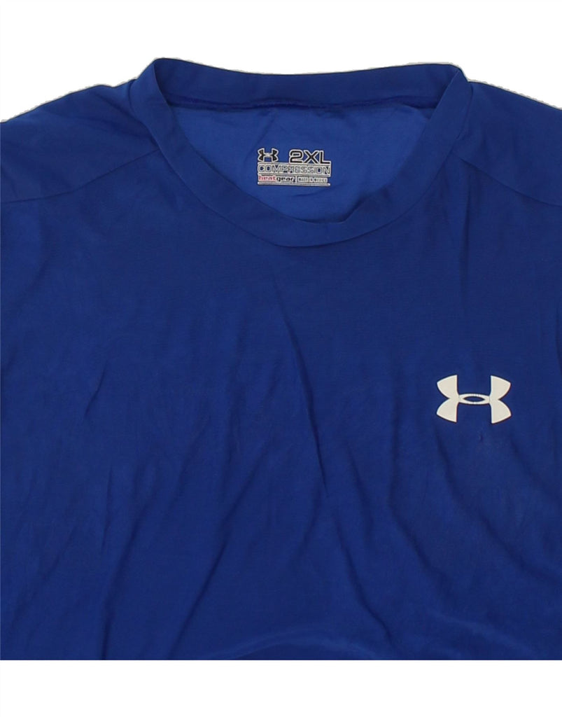 UNDER ARMOUR Mens Heat Gear Vest Top 2XL Blue | Vintage Under Armour | Thrift | Second-Hand Under Armour | Used Clothing | Messina Hembry 