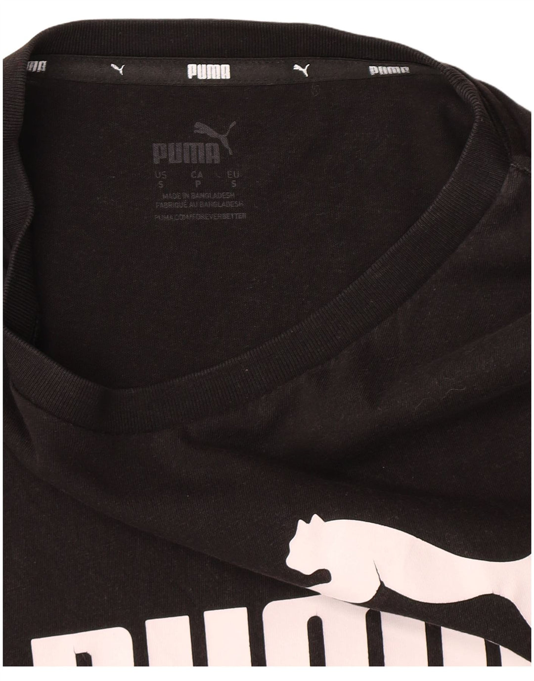 Puma Mens Graphic T-Shirt Top Small Black