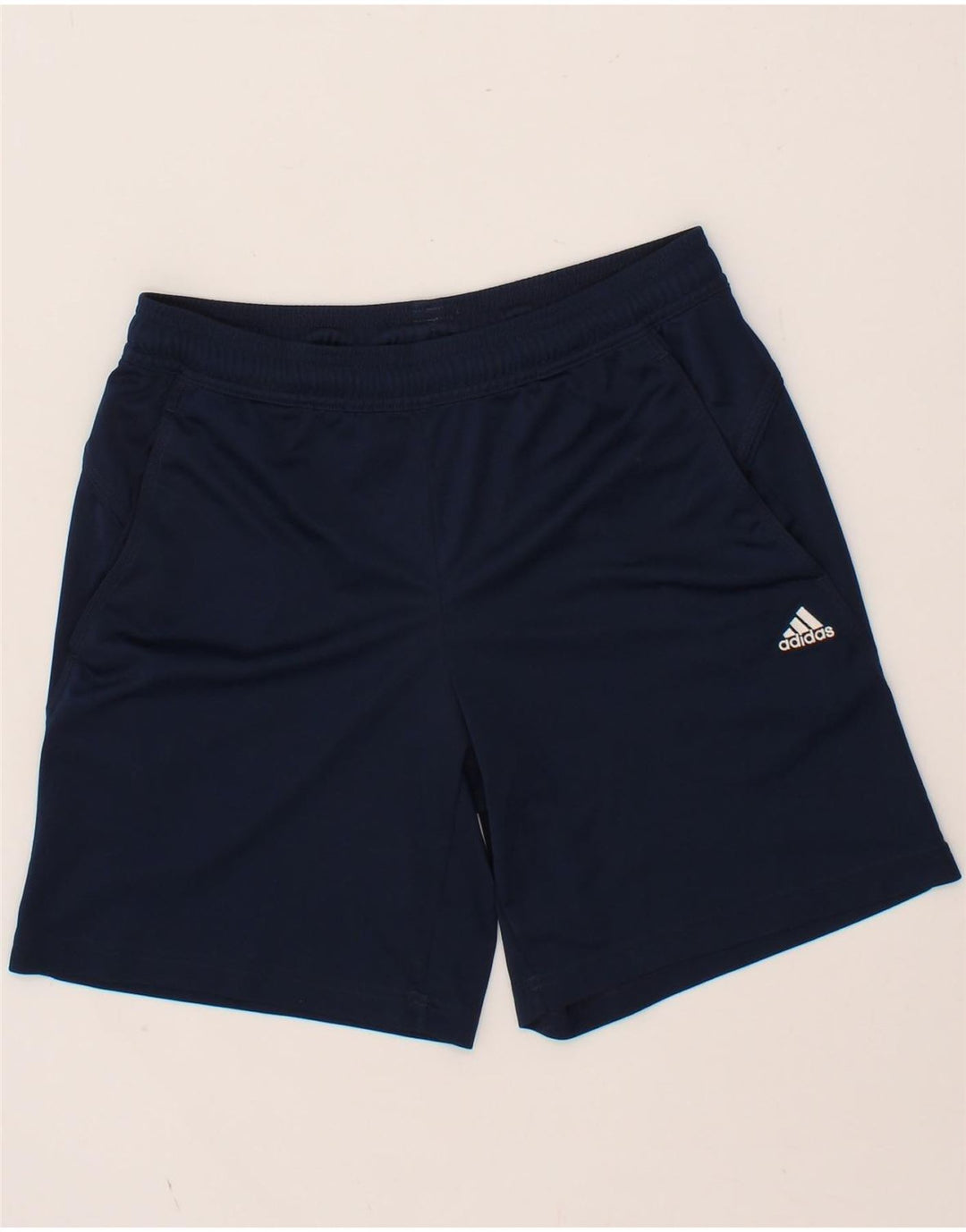 ADIDAS Boys Sport Shorts 13-14 Years Navy Blue Polyester Vintage Adidas and Second-Hand Adidas from Messina Hembry 