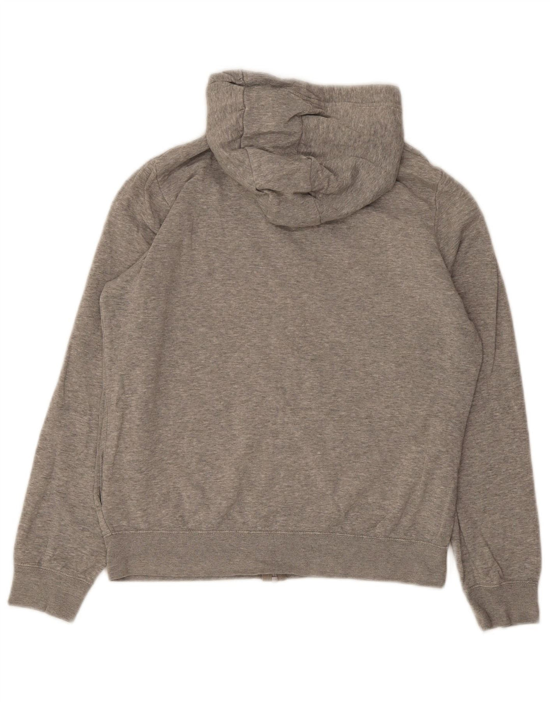 Nike Womens Oversized Zip Hoodie Sweater UK 10 Small Grey Cotton