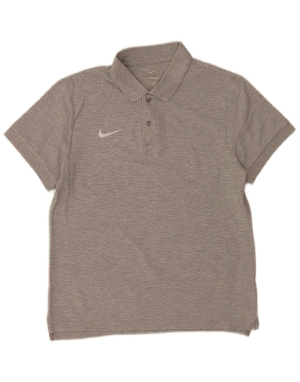 Nike Mens Polo Shirt Medium Grey Flecked Cotton