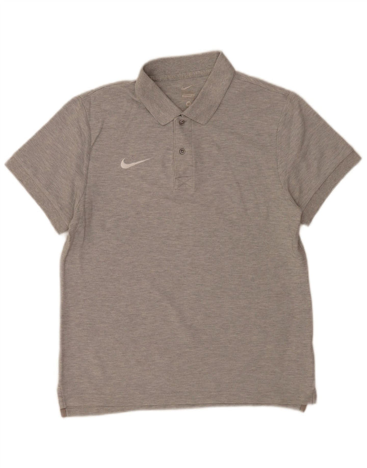 Nike Mens Polo Shirt Medium Grey Flecked Cotton