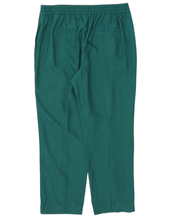 Marks & Spencer Womens Tapered Casual Trousers UK 16 Large W34 L27 Blue