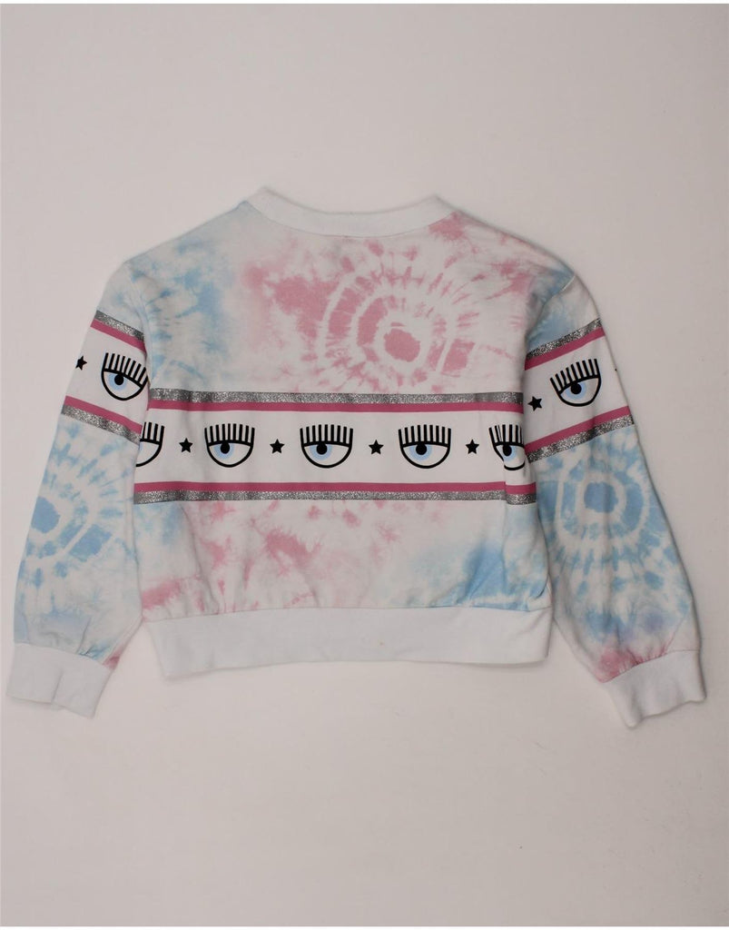 CHIARA FERRAGNI Girls Sweatshirt Jumper 5-6 Years Multicoloured Tie Dye Vintage Chiara Ferragni and Second-Hand Chiara Ferragni from Messina Hembry 