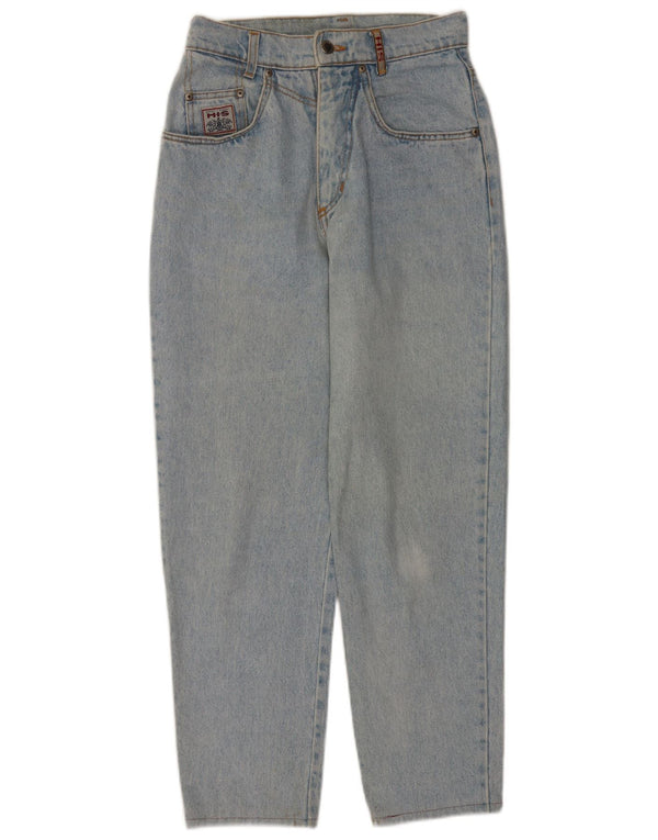 H.I.S Womens High Waist Tapered Jeans W24 L26 Blue