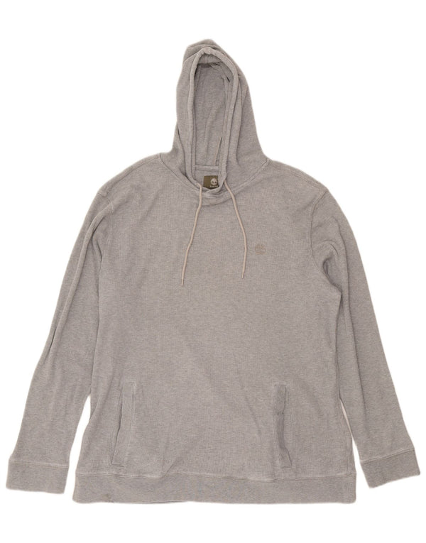 Timberland Mens Hooded Top Long Sleeve 2XL Grey Cotton