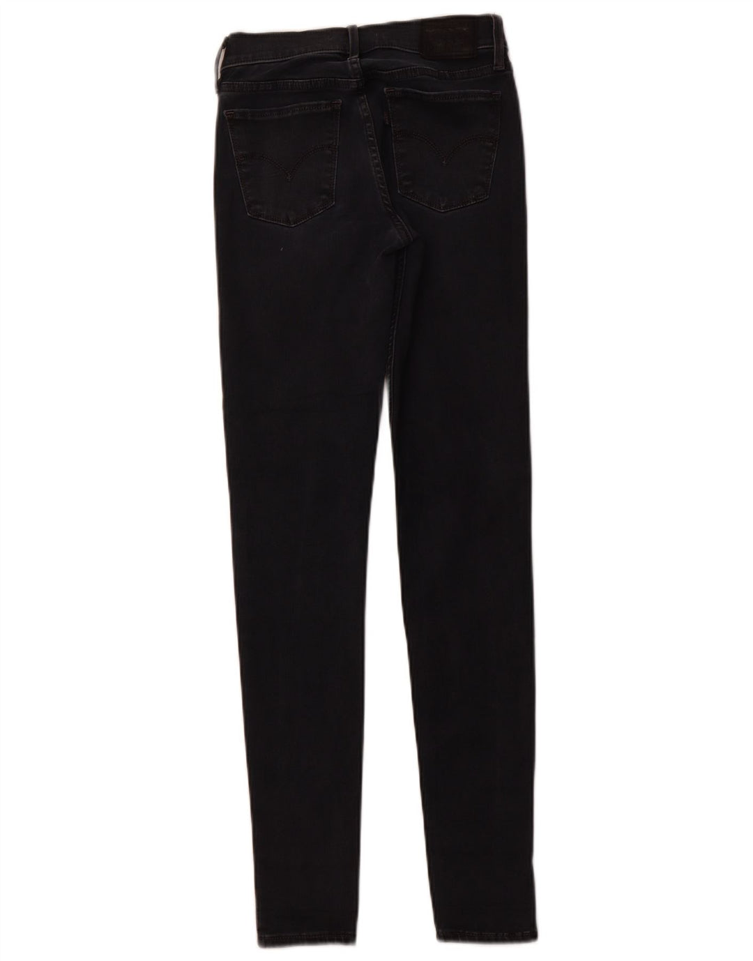 LEVI'S Womens 710 Super Skinny Jeans W25 L30 Black Cotton