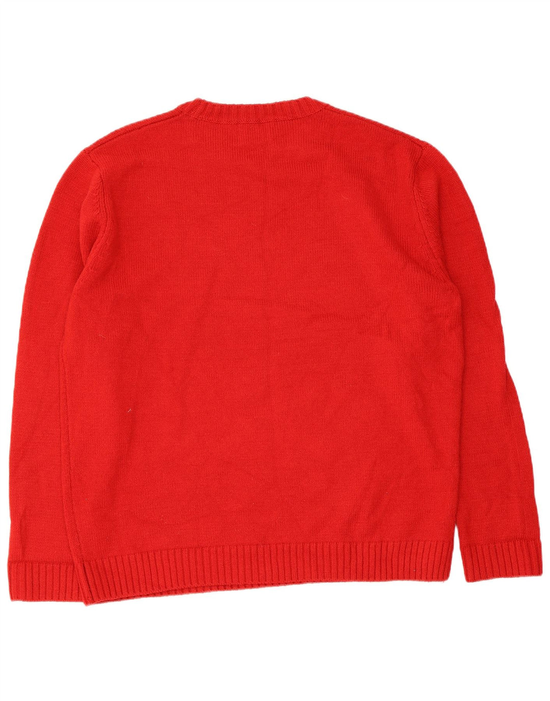Zara Mens Crew Neck Jumper Sweater XL Red