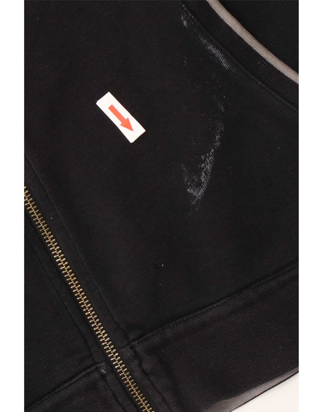 Armani Mens Zip Hoodie Sweater Large Black Cotton