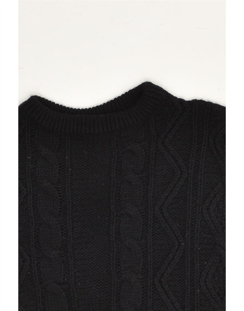 VINTAGE Womens Boat Neck Jumper Sweater UK 18 Large Black Acrylic | Vintage Vintage | Thrift | Second-Hand Vintage | Used Clothing | Messina Hembry 